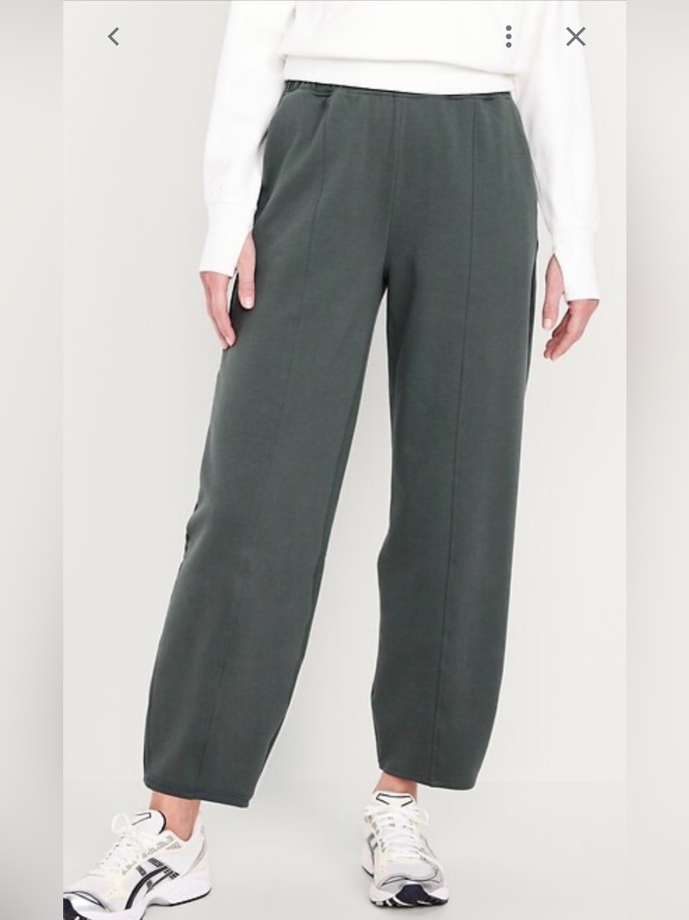 Barrel leg sweatpants - high-rise